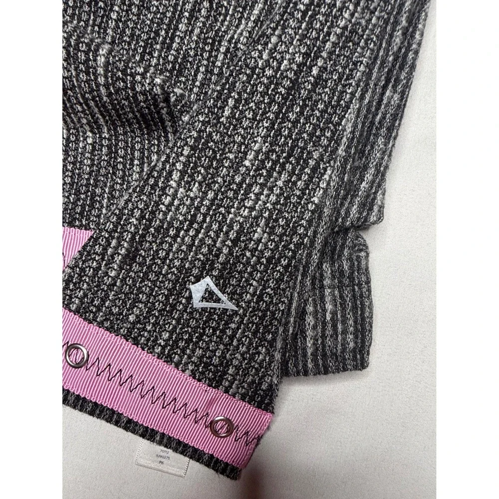 Ivivva Village Chill Scarf Grey Space Dye Pink Trim Snap Infinity NWT T8